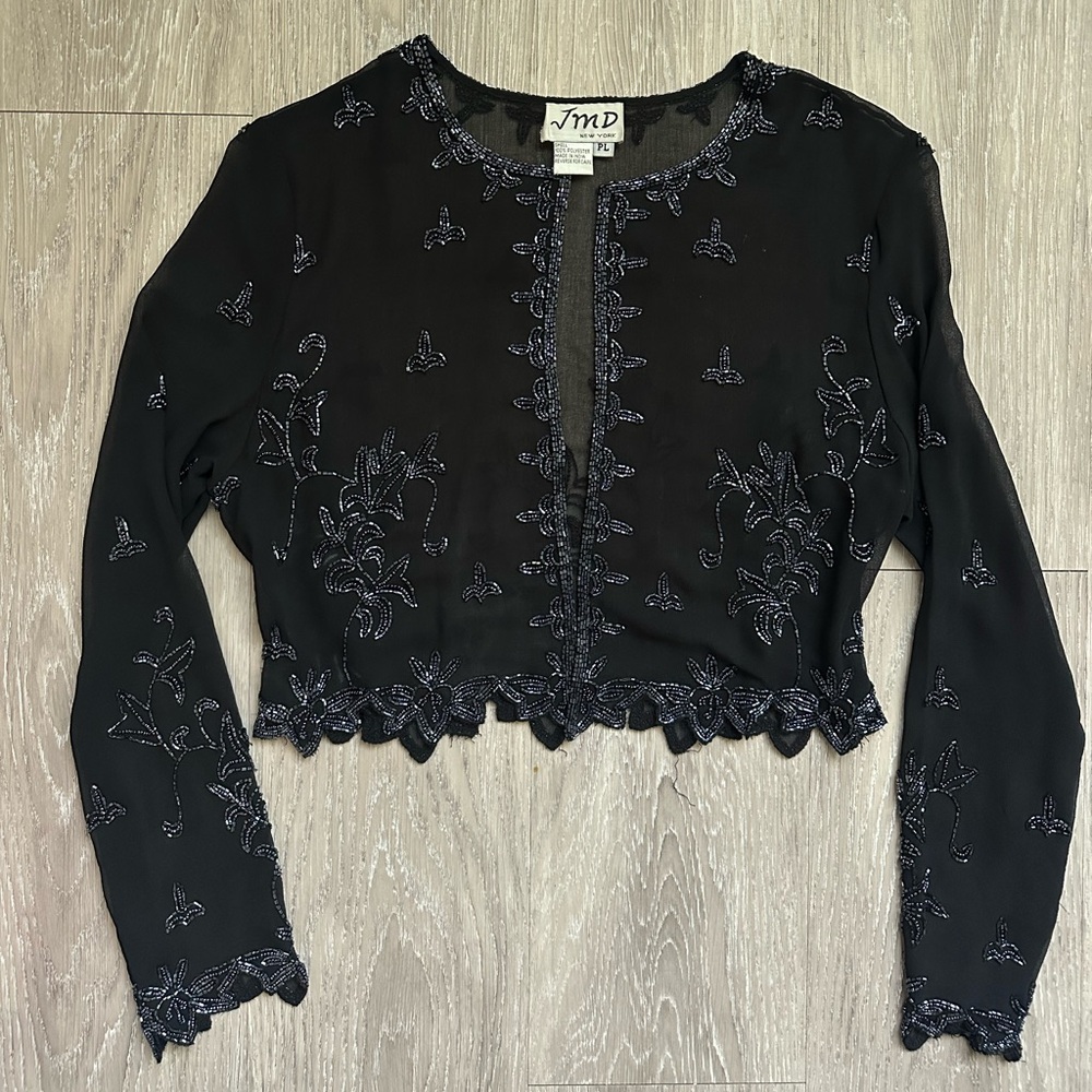 Black Beaded Fairy Top